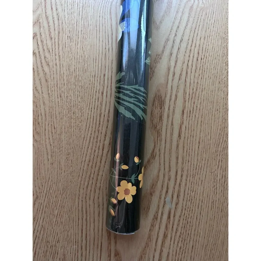 New Floral Thickened Peel and Stick Wallpaper Waterproof Black 118”x17.7”